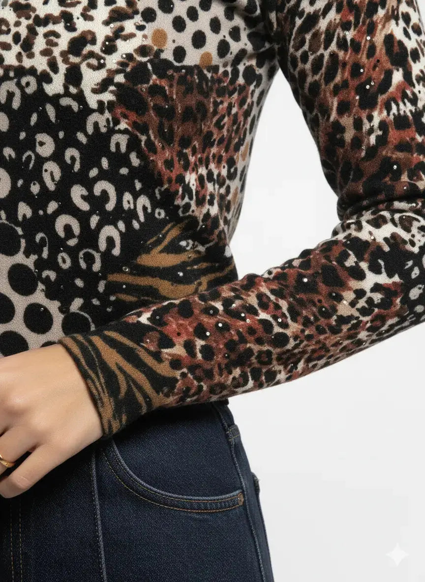 Maglia girocollo con applicazione DORABELLA