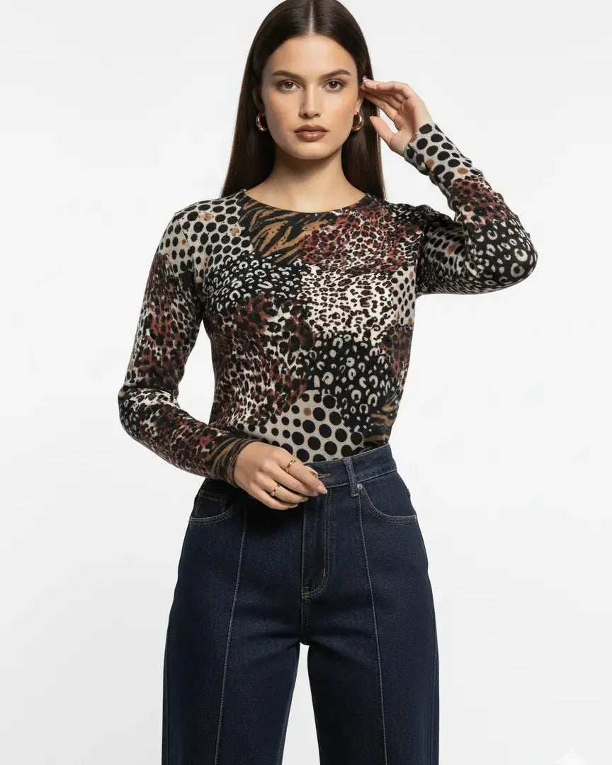 Maglia girocollo con applicazione DORABELLA