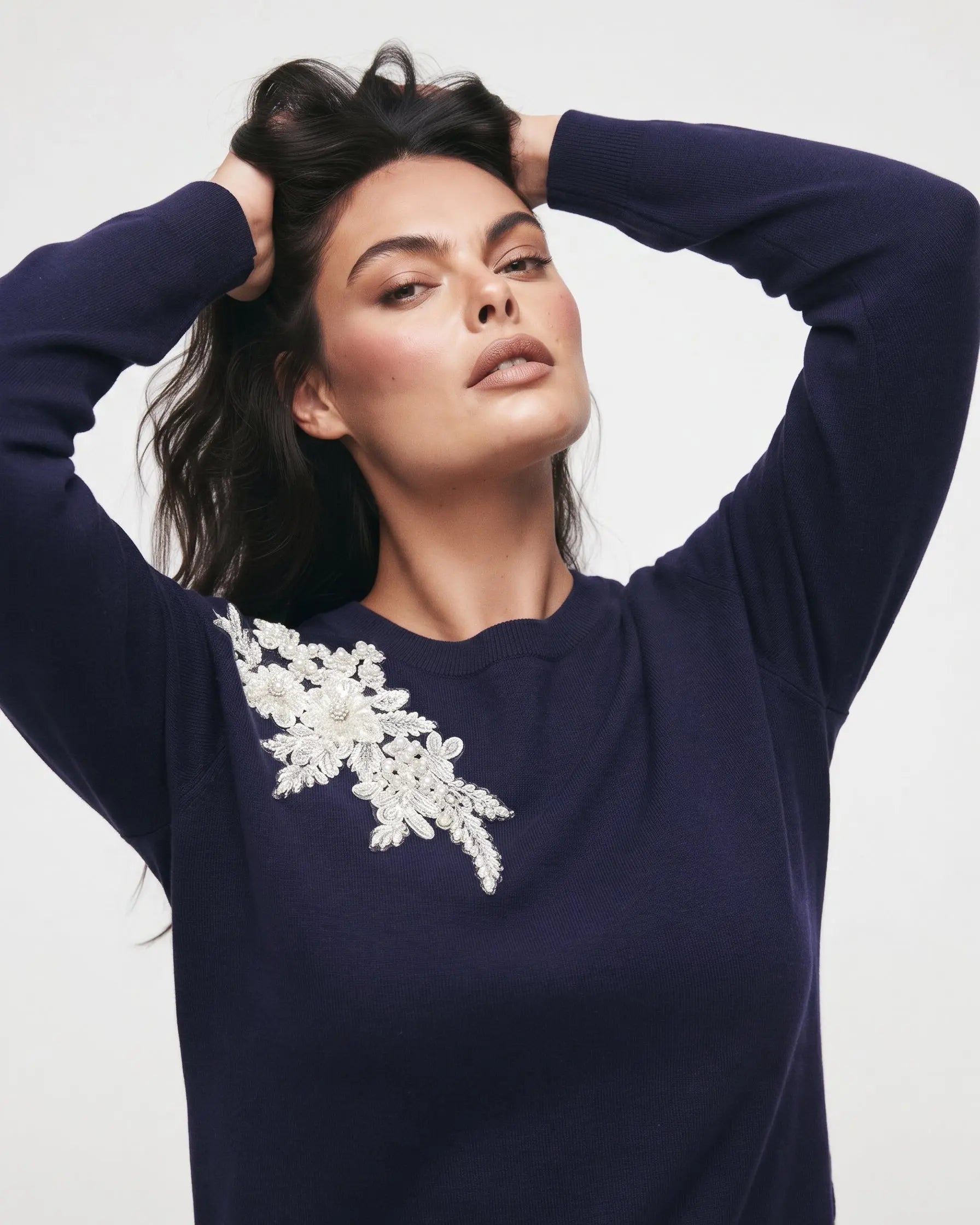 Maglia girocollo con applicazione DORABELLA PIU'