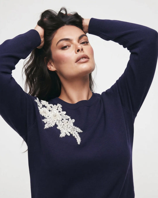 Maglia girocollo con applicazione DORABELLA PIU'