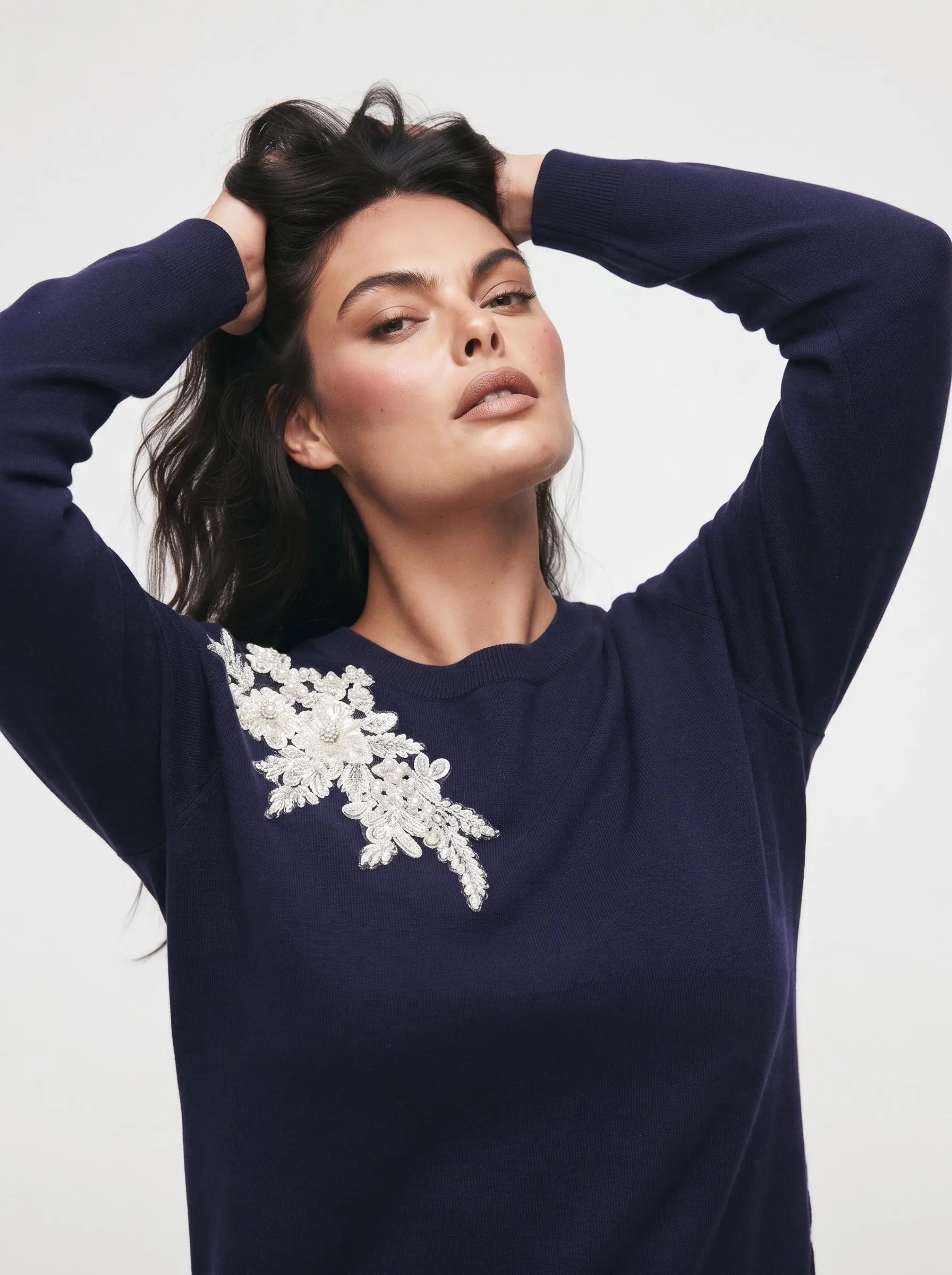 Maglia girocollo con applicazione DORABELLA PIU'
