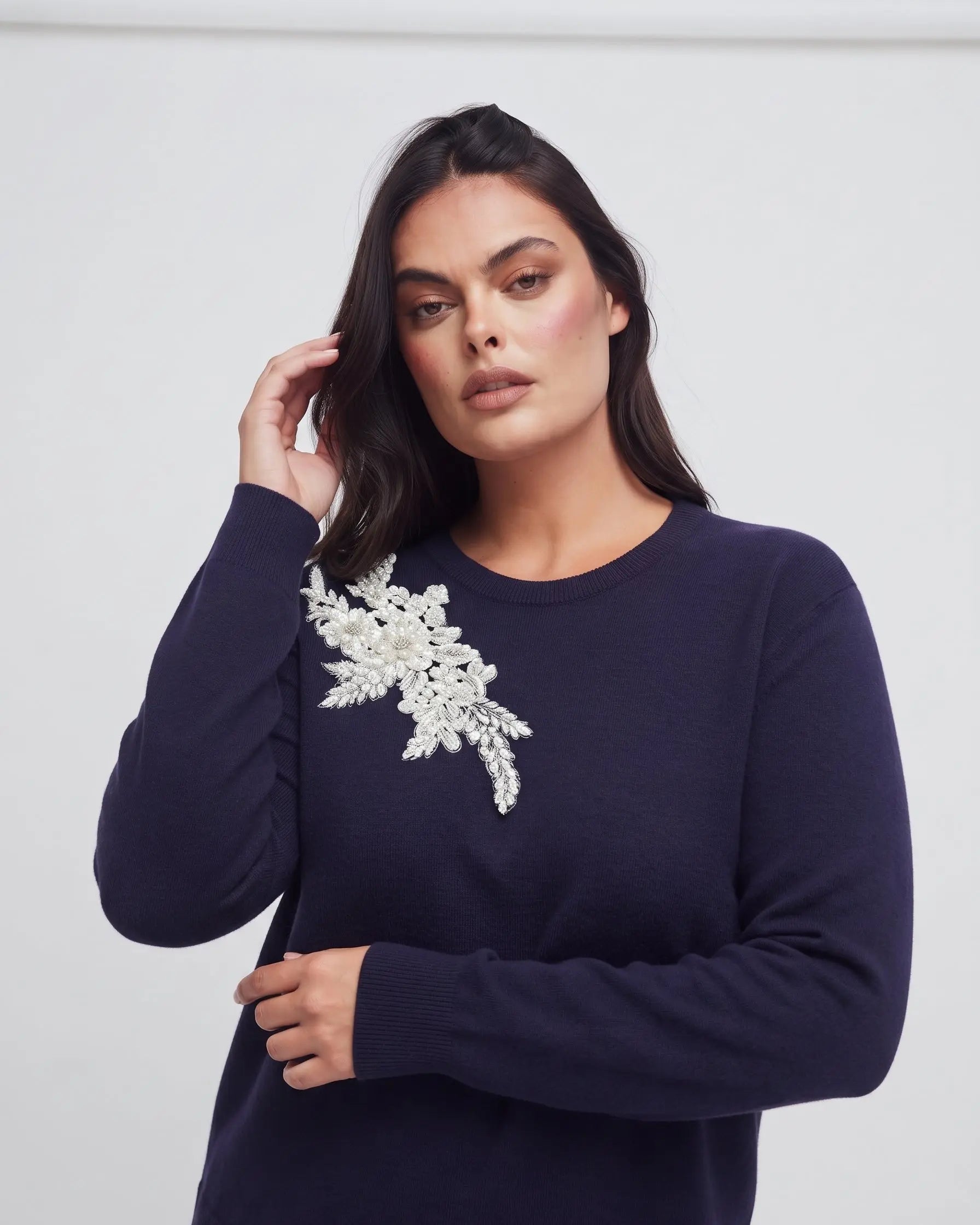 Maglia girocollo con applicazione DORABELLA PIU'