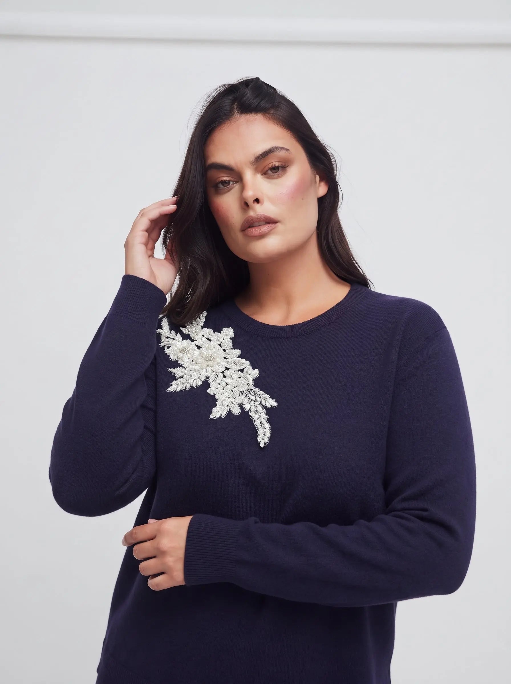 Maglia girocollo con applicazione DORABELLA PIU'