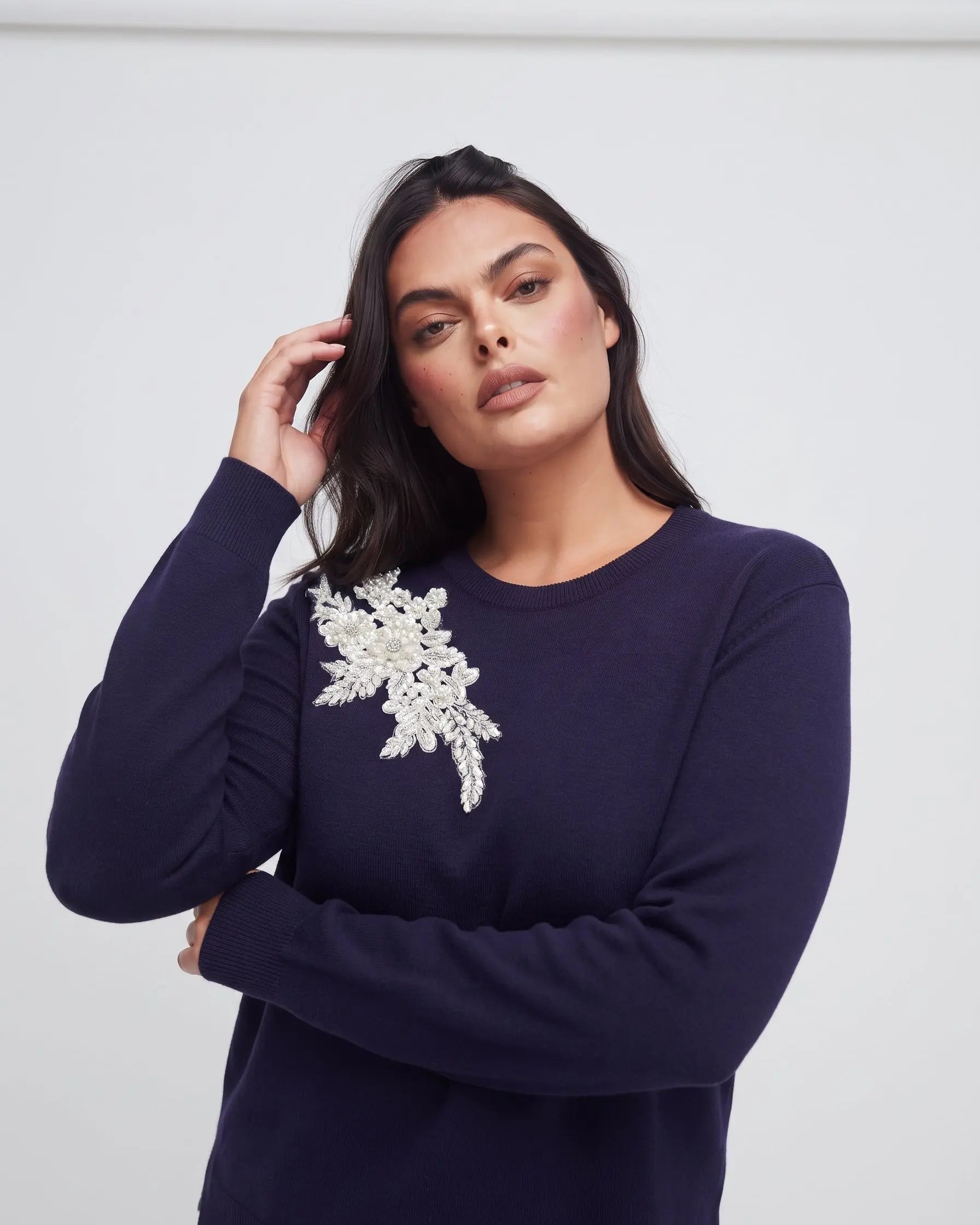 Maglia girocollo con applicazione DORABELLA PIU'
