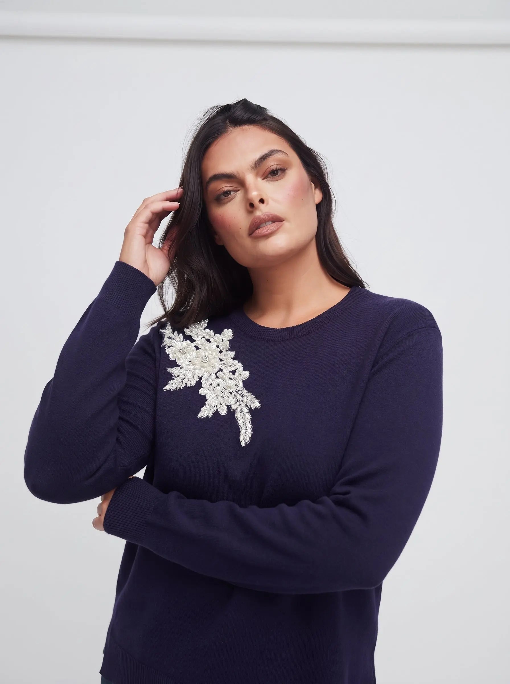 Maglia girocollo con applicazione DORABELLA PIU'