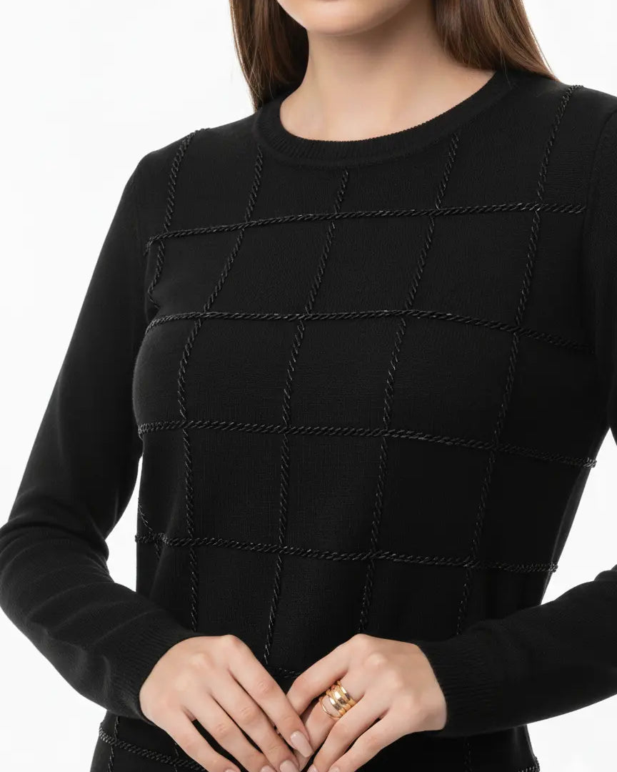 Maglia girocollo con applicazioni DORABELLA