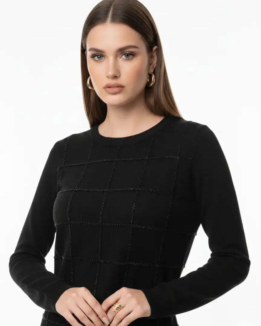 Maglia girocollo con applicazioni DORABELLA