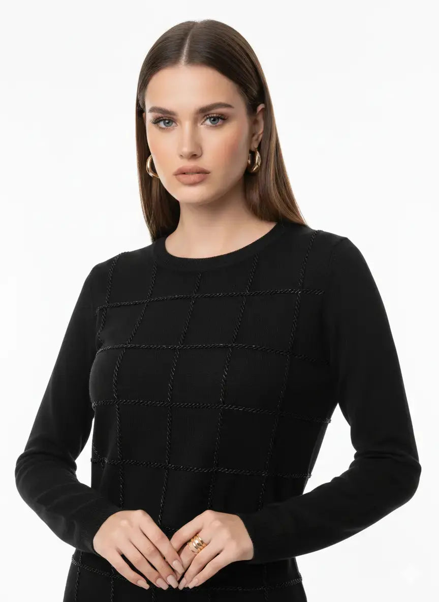 Maglia girocollo con applicazioni DORABELLA
