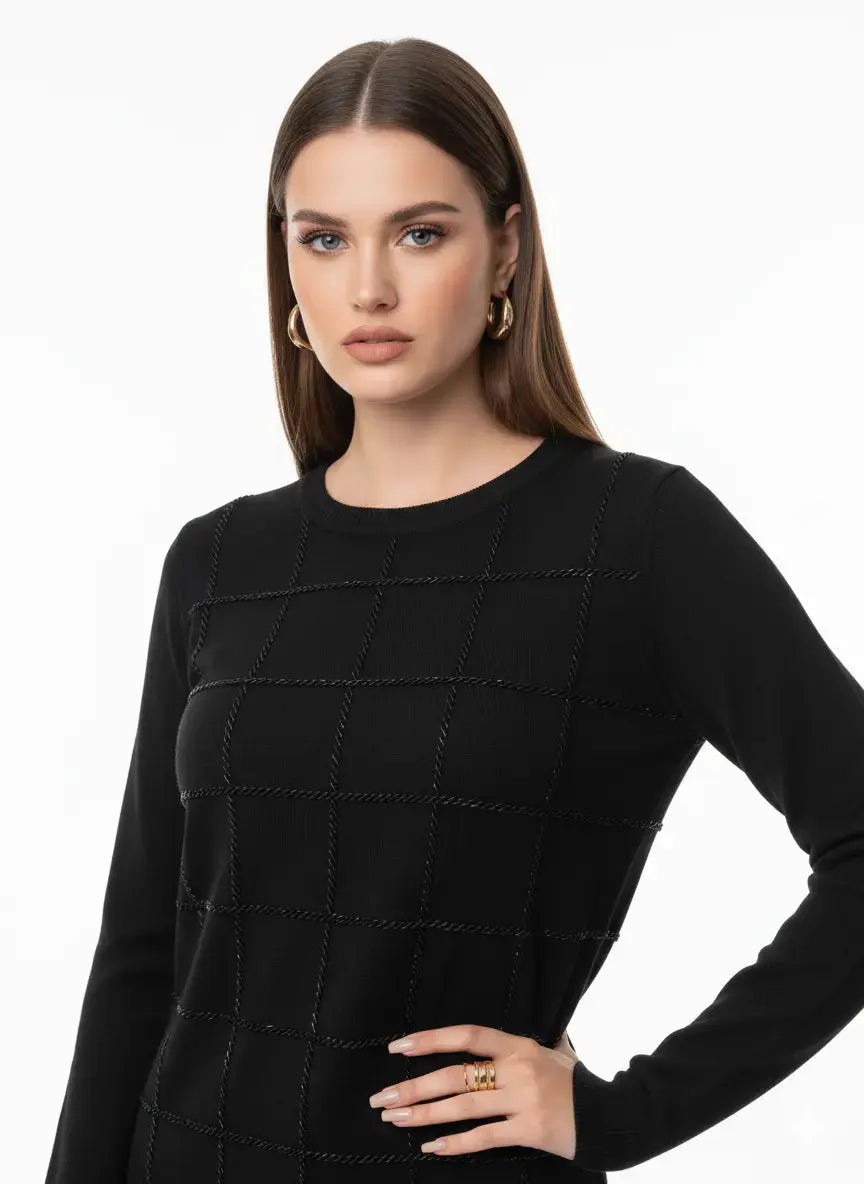 Maglia girocollo con applicazioni DORABELLA