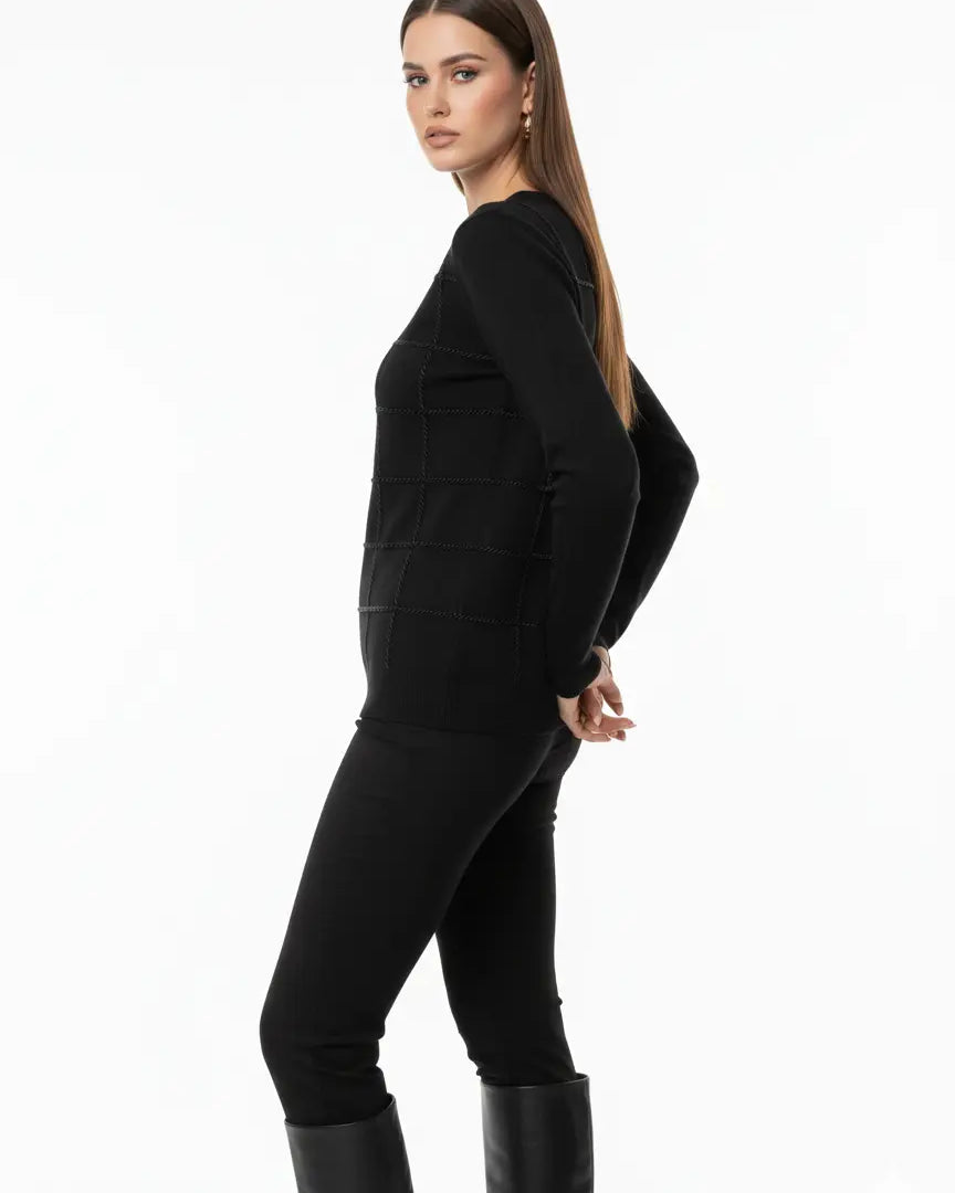 Maglia girocollo con applicazioni DORABELLA