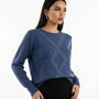Maglia girocollo con applicazioni frontali DORABELLA