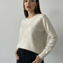 Maglia girocollo con applicazioni frontali DORABELLA