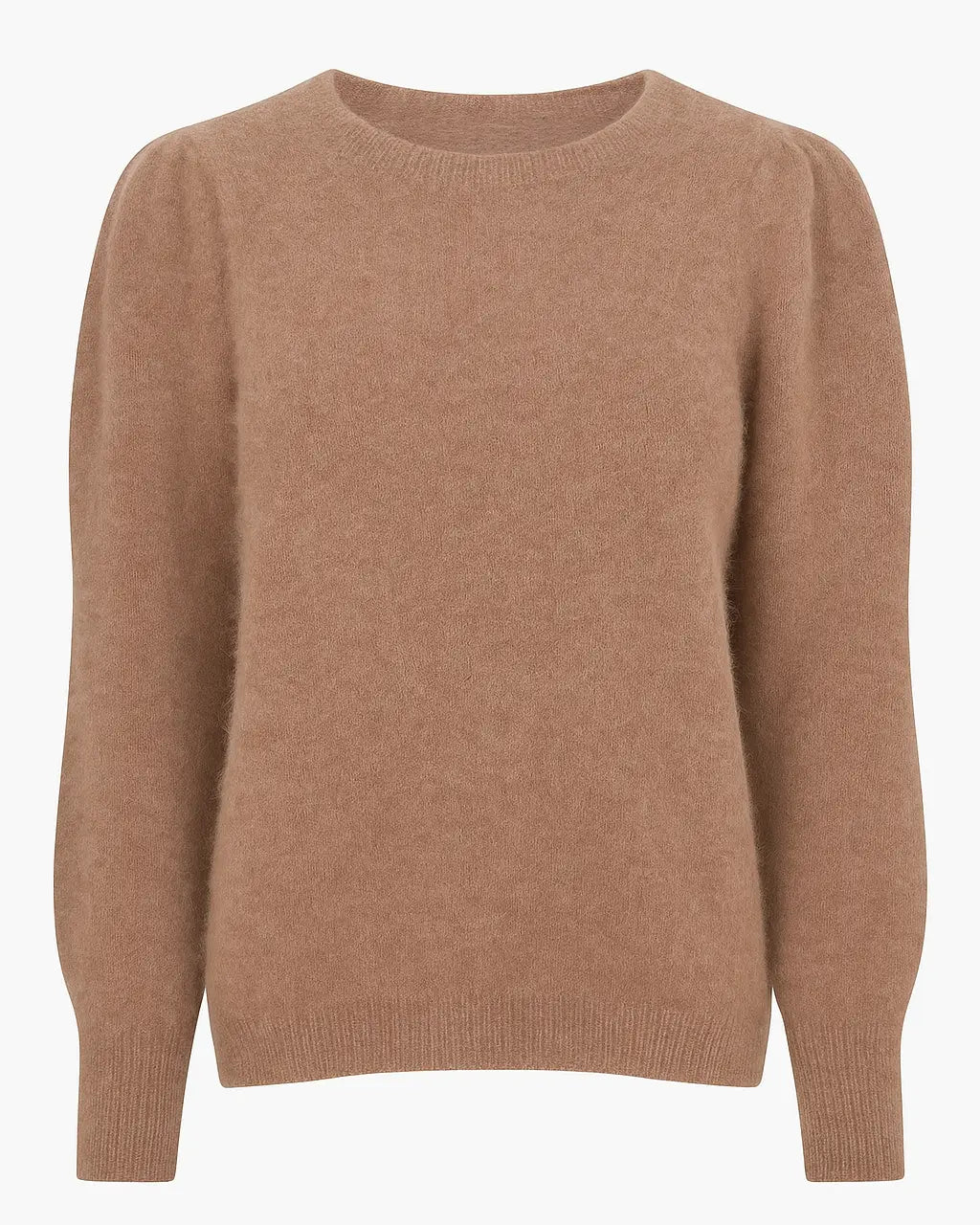 Maglia girocollo con arriccio spalla in misto baby alpaca UNICA by Ironica