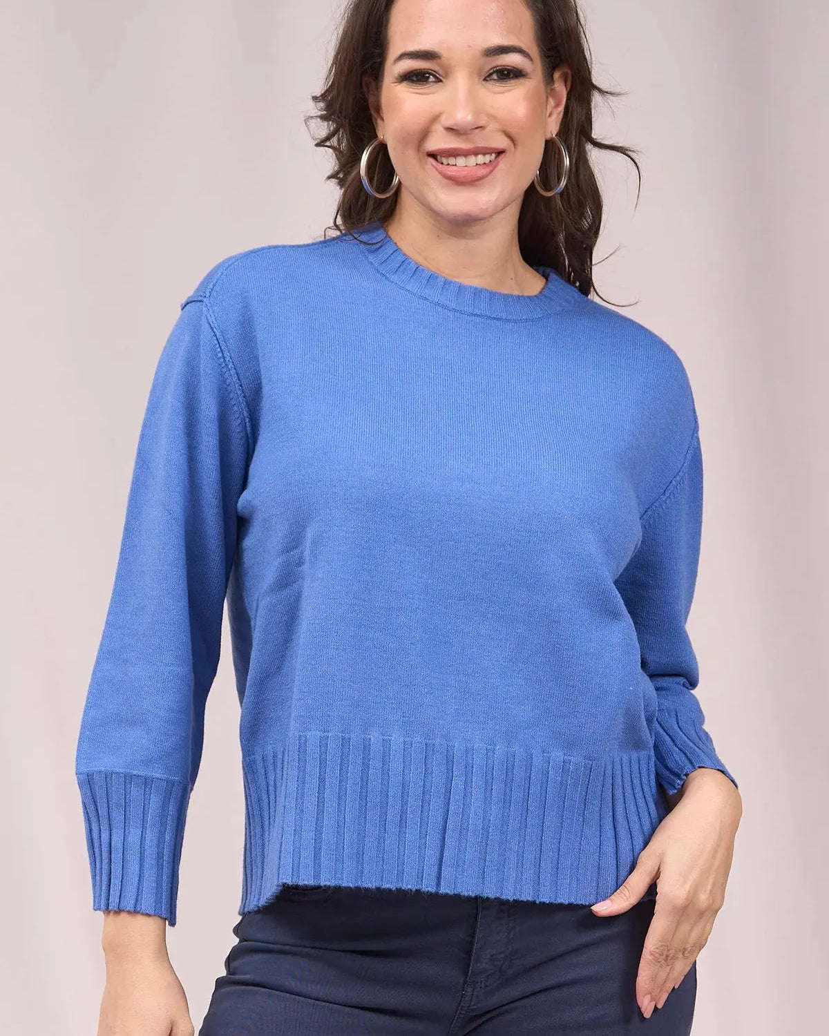 Maglia girocollo con bordi a costine larghe CARTA DA ZUCCHERO IRONICA