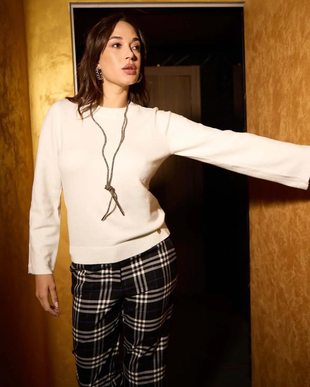 Maglia girocollo con bottoni decorativi OFF WHITE DORABELLA XL