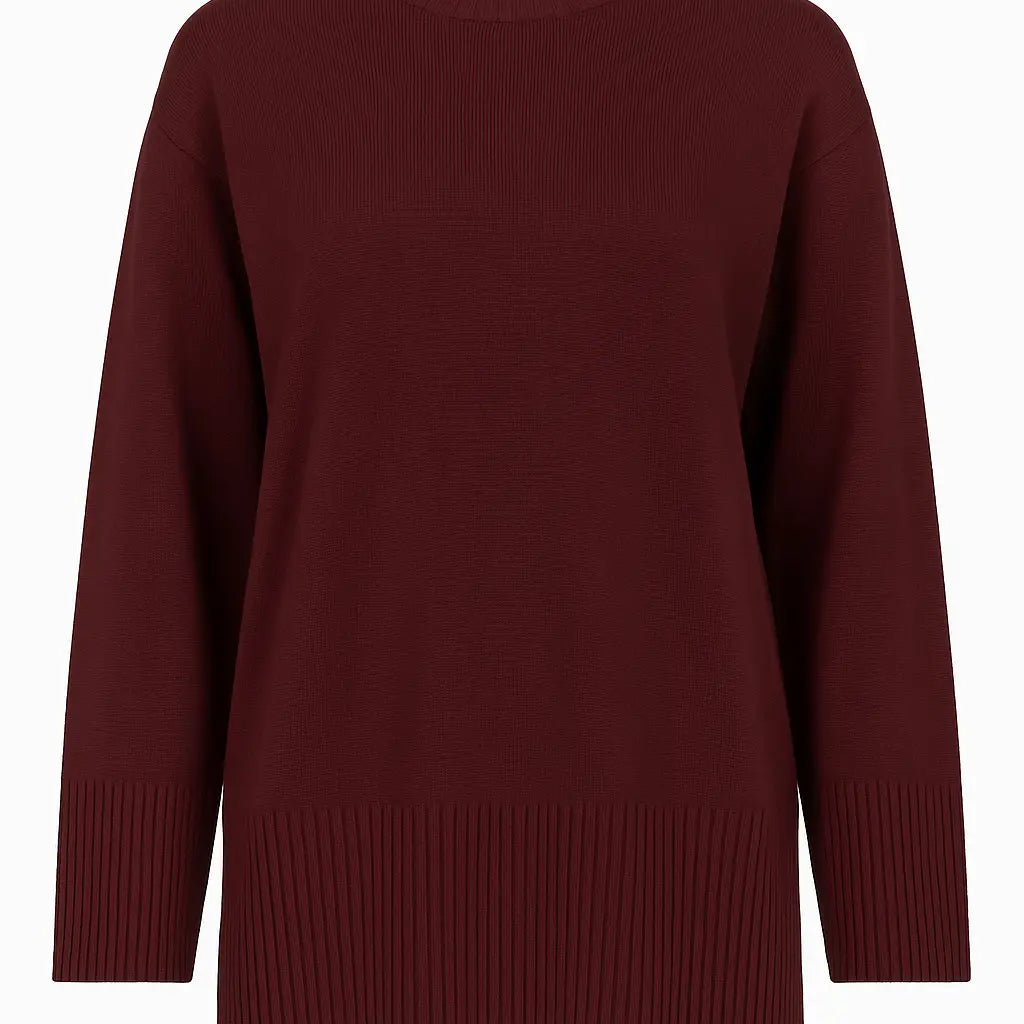 Maglia girocollo con costina alta al fondo DORABELLA PIU'