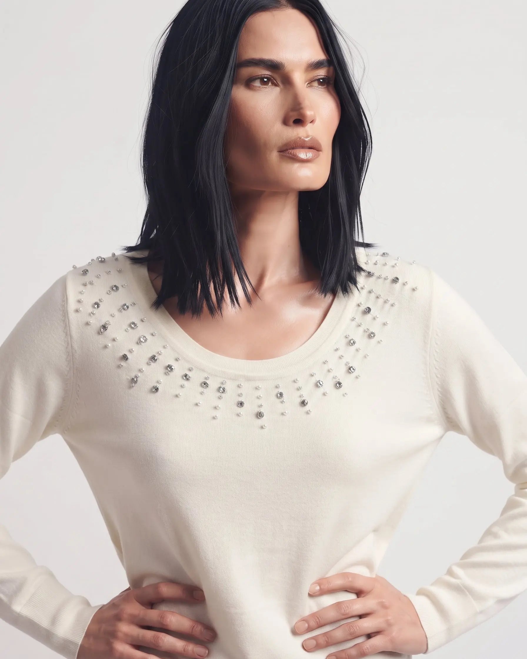 Maglia girocollo con dettagli DORABELLA