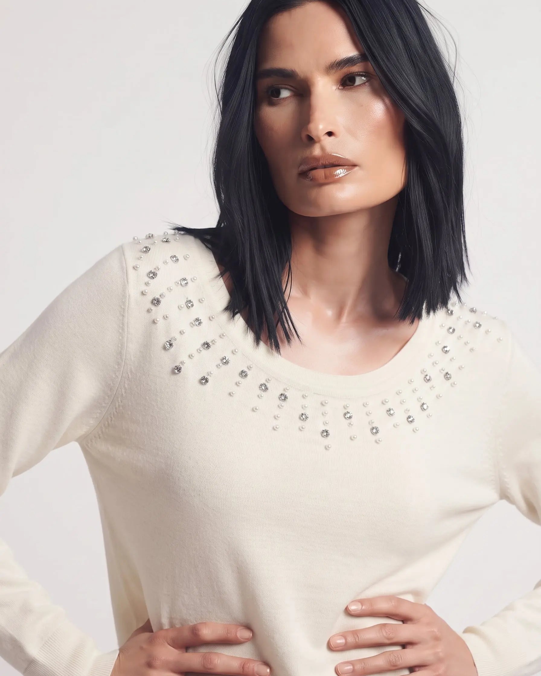 Maglia girocollo con dettagli DORABELLA