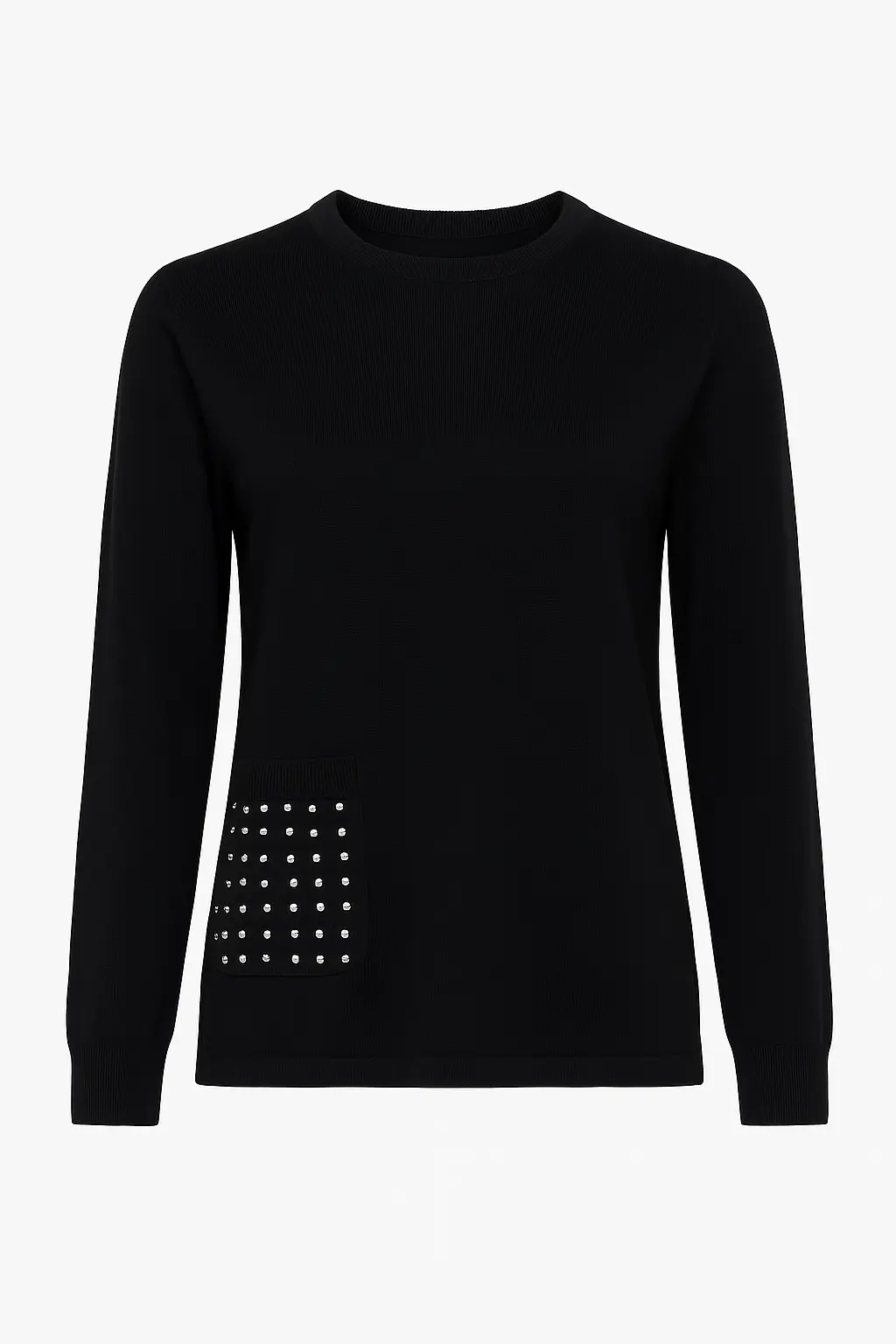 Maglia girocollo con dettagli in strass DORABELLA PIU'