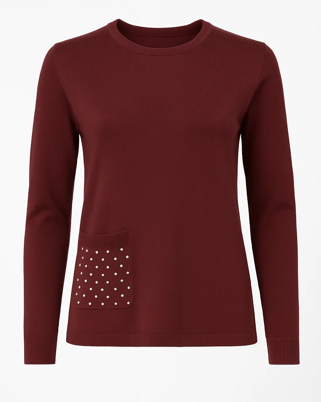 Maglia girocollo con dettagli in strass DORABELLA PIU'