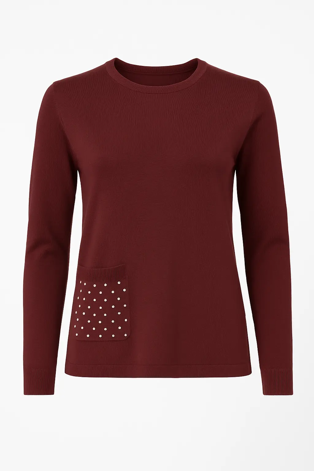 Maglia girocollo con dettagli in strass DORABELLA PIU'