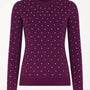 Maglia girocollo con dettagli strass DORABELLA PIU' 3XL (49) / Malva