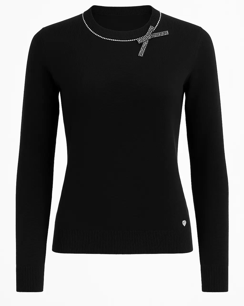 Maglia girocollo con fiocco di strass DORABELLA