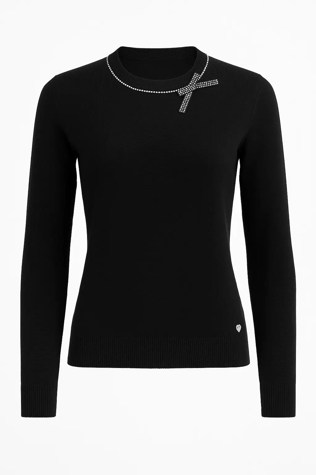 Maglia girocollo con fiocco di strass DORABELLA