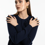 Maglia girocollo con fiori applicati DORABELLA