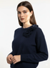 Maglia girocollo con fiori applicati DORABELLA