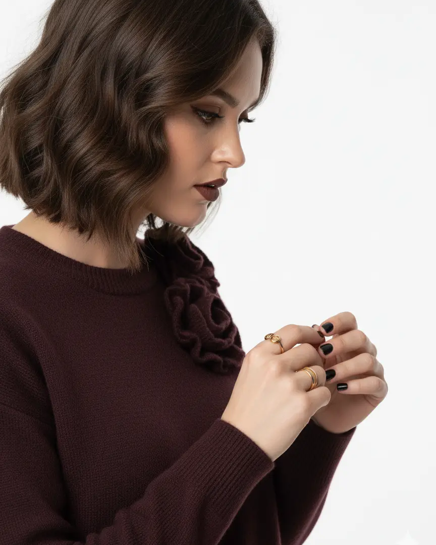 Maglia girocollo con fiori applicati DORABELLA