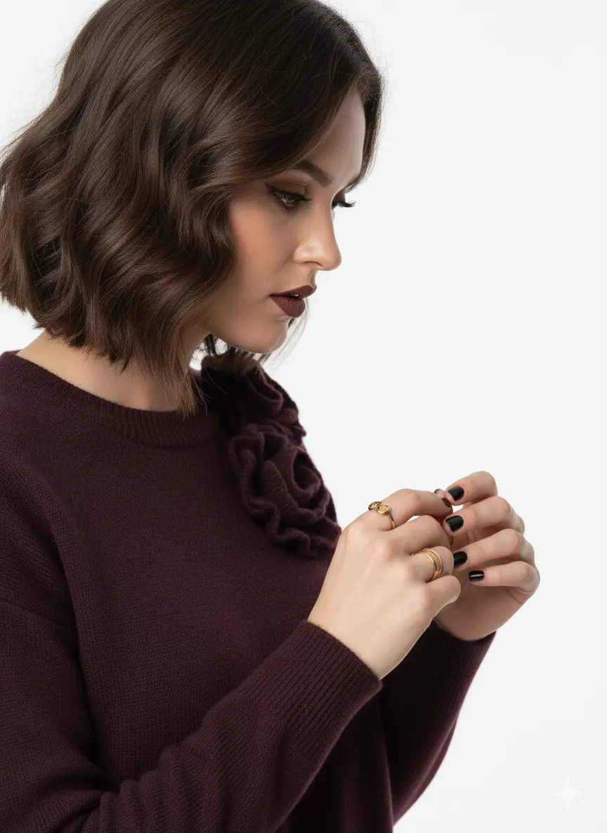 Maglia girocollo con fiori applicati DORABELLA