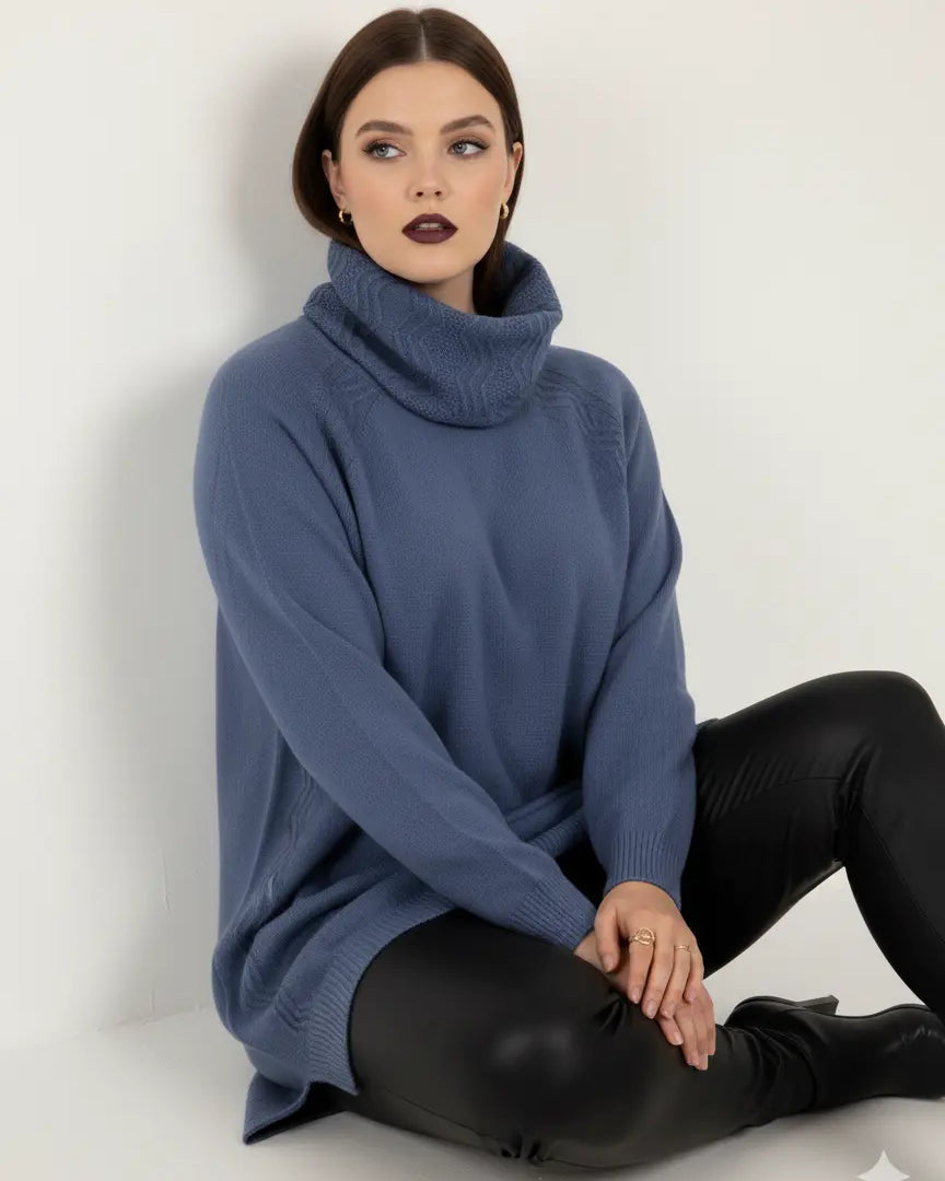 Maglia girocollo con lavorazione a rilievo DORABELLA PIU'