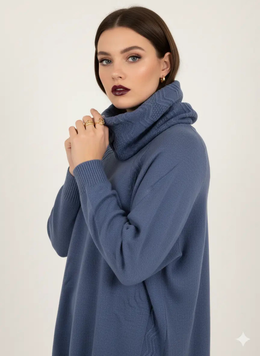 Maglia girocollo con lavorazione a rilievo DORABELLA PIU'