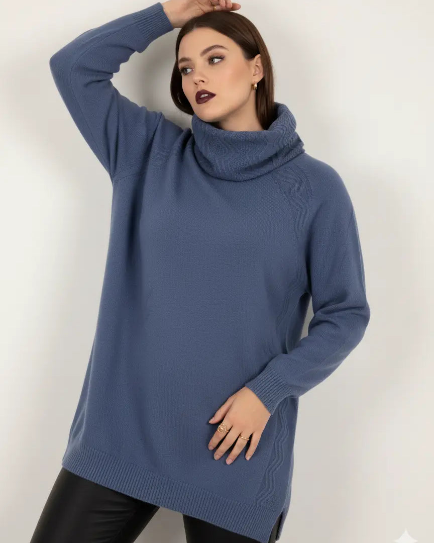 Maglia girocollo con lavorazione a rilievo DORABELLA PIU'