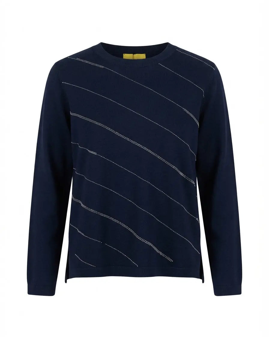 Maglia girocollo con micro borchie DORABELLA PIU'