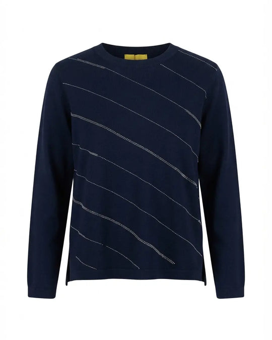 Maglia girocollo con micro borchie DORABELLA PIU'