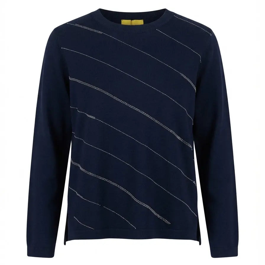Maglia girocollo con micro borchie DORABELLA PIU'