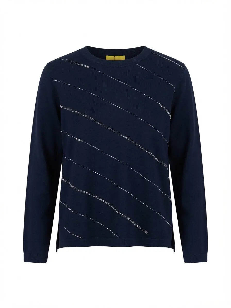 Maglia girocollo con micro borchie DORABELLA PIU'