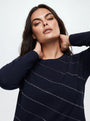 Maglia girocollo con micro borchie DORABELLA PIU'