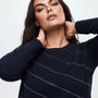 Maglia girocollo con micro borchie DORABELLA PIU'