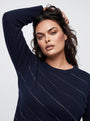 Maglia girocollo con micro borchie DORABELLA PIU'