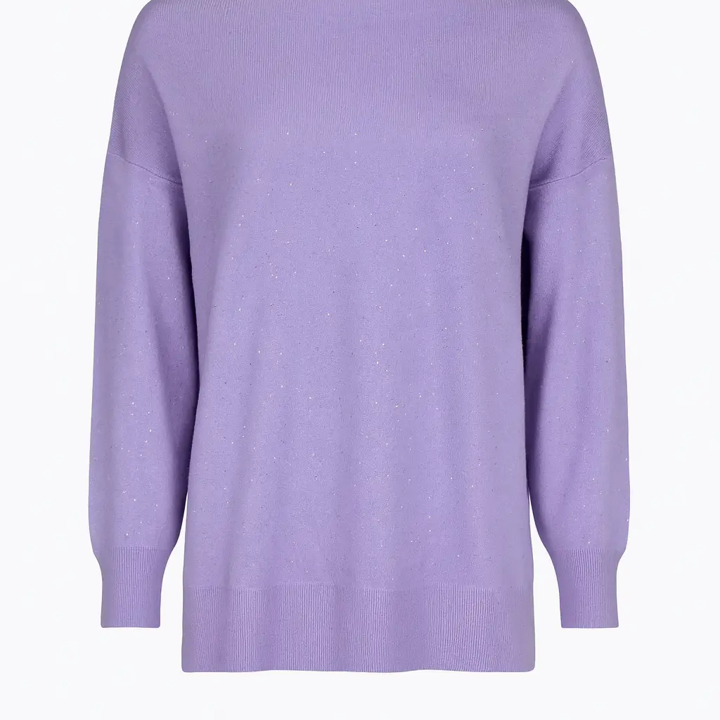 Maglia girocollo con micro paillettes DORABELLA