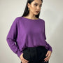 Maglia girocollo con micro paillettes DORABELLA