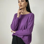 Maglia girocollo con micro paillettes DORABELLA