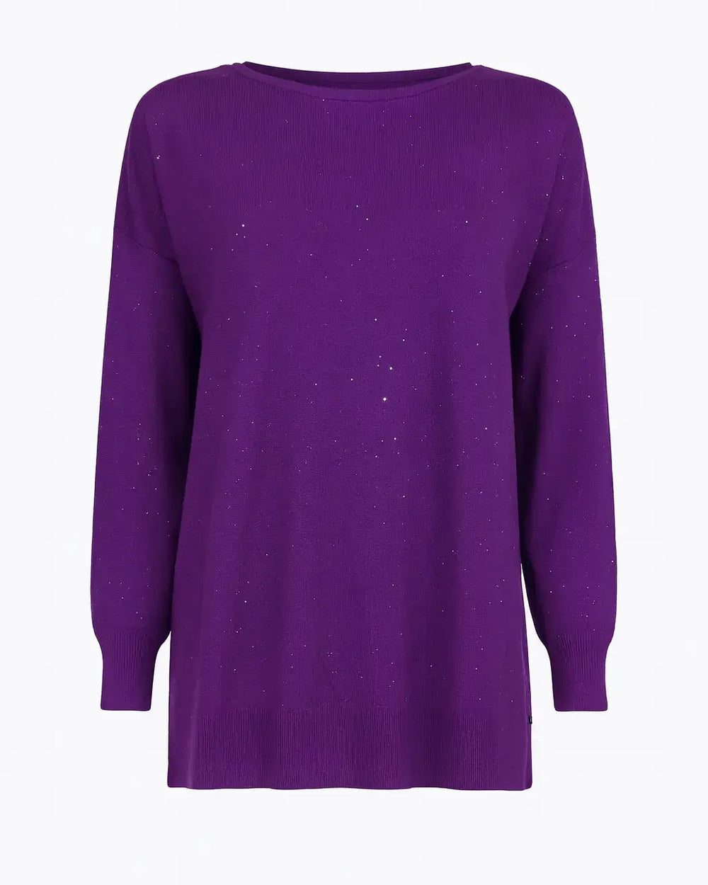 Maglia girocollo con micro paillettes DORABELLA