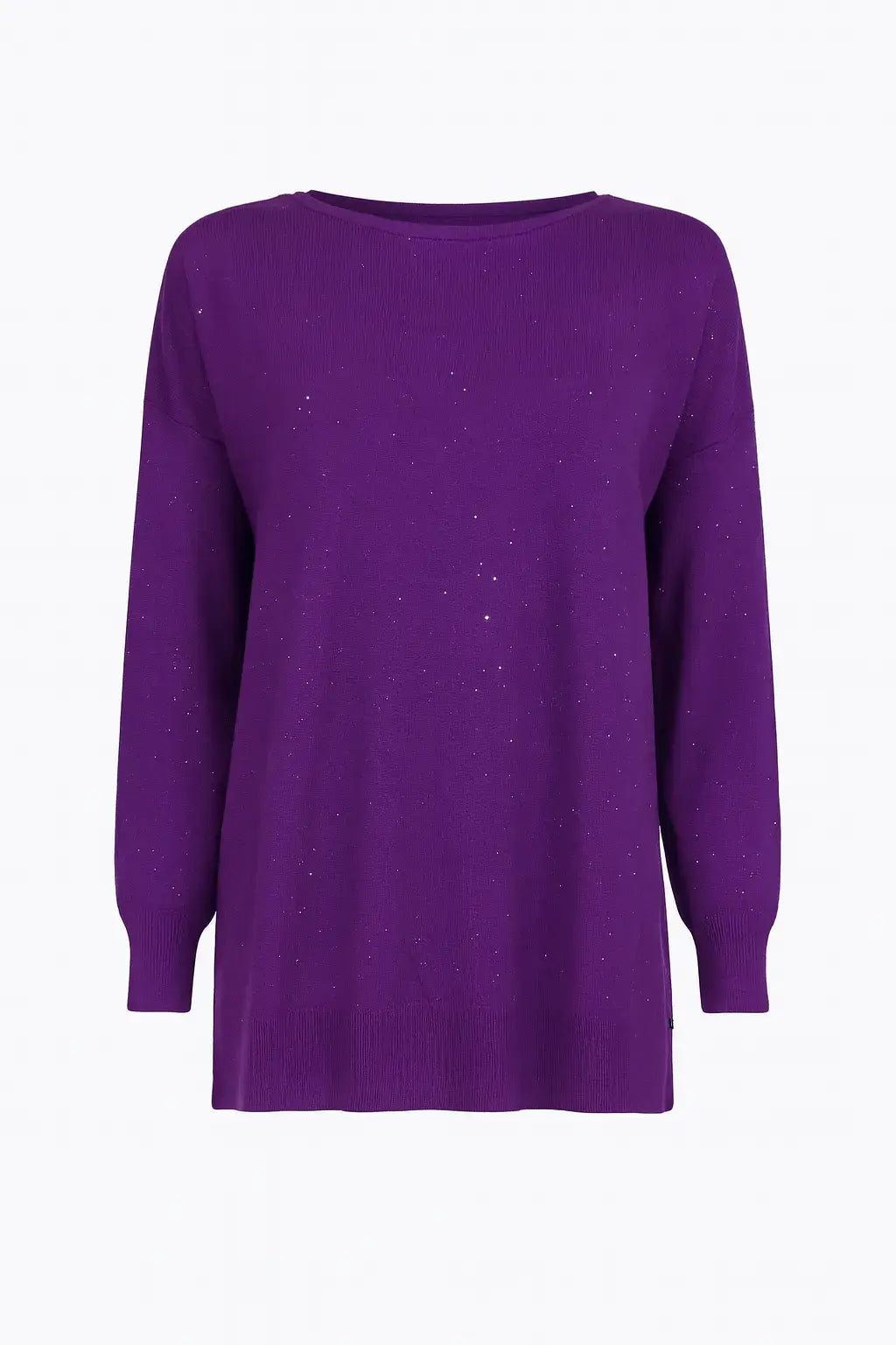 Maglia girocollo con micro paillettes DORABELLA