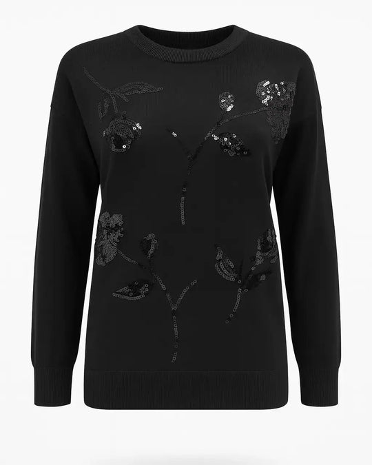 Maglia girocollo con paillettes DORABELLA
