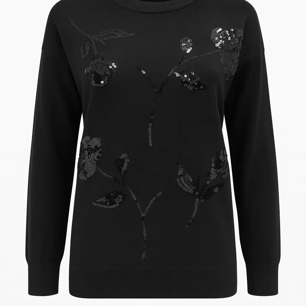 Maglia girocollo con paillettes DORABELLA