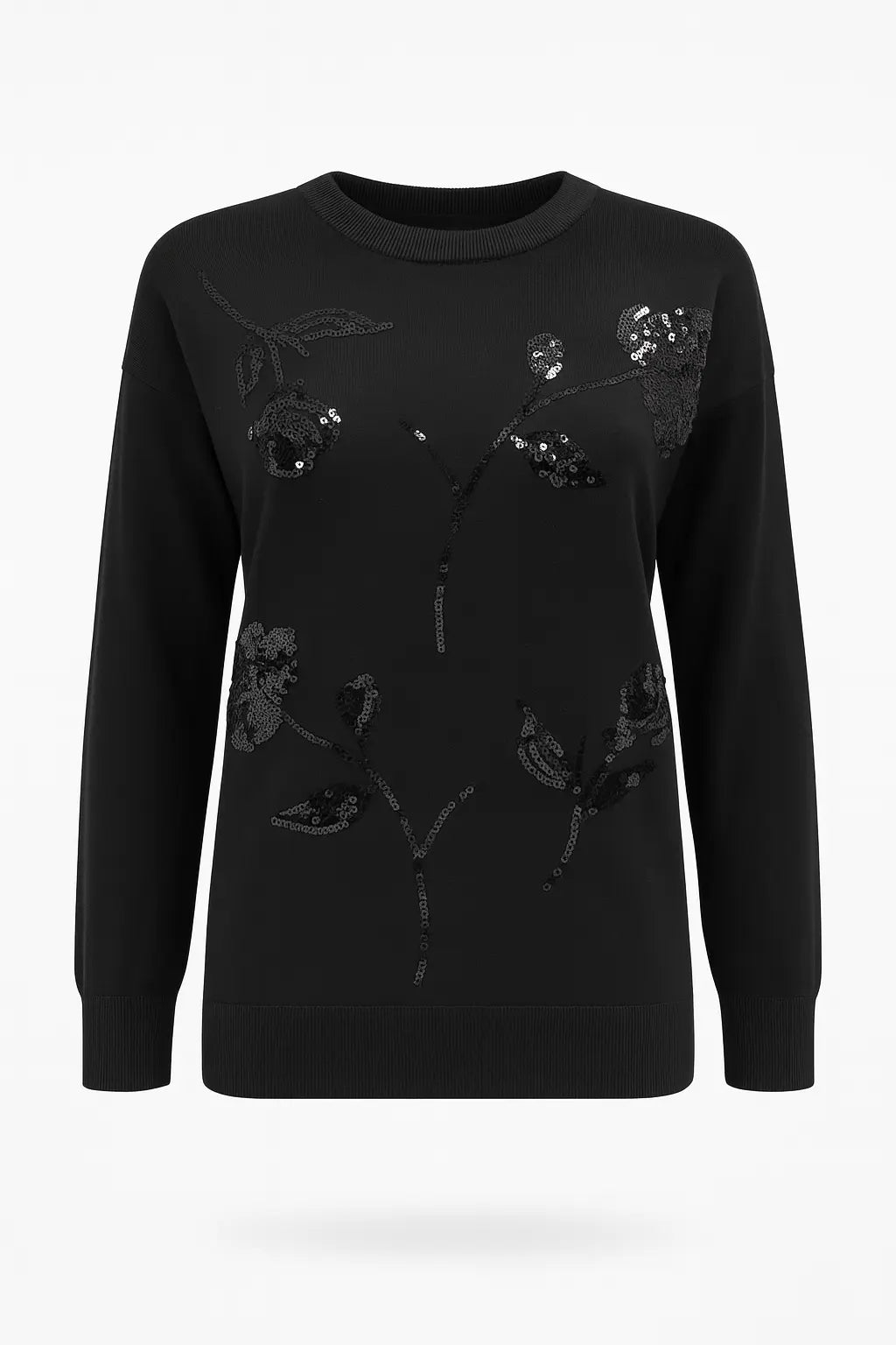 Maglia girocollo con paillettes DORABELLA